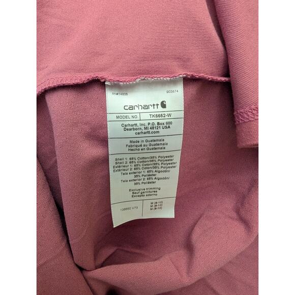 Carhartt Force T-Shirt Womens M Pink Relaxed Midweight Short Sleeve TK6652-W NWT - Picture 4 of 4